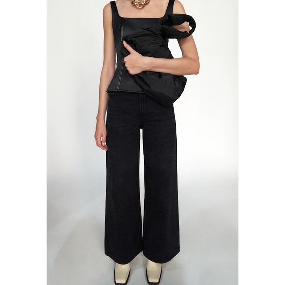 ZARA| LIMITED EDITION TOPSTITCHED TOP - Picture 3 of 8